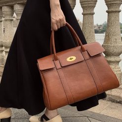 Women’s Genuine Leather French-Style Tote Bag
