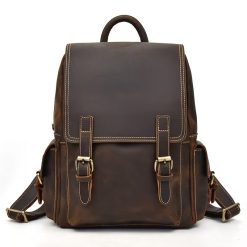 Unisex Genuine Leather Vintage Backpack