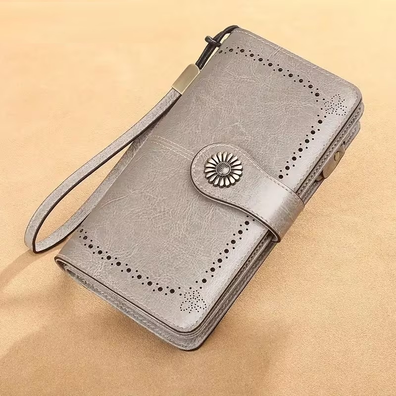 Women’s Genuine Split Leather Clutch Purse